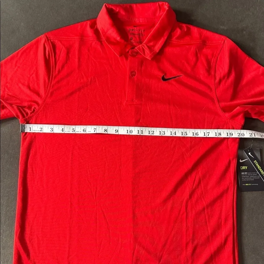 Nike Men’s Red Golf Polo Shirt Standard Fit Short Sleeve AJ5479-657 SMALL NWT